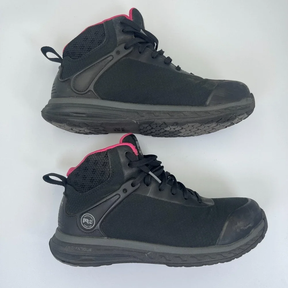Timberland PRO Drivetrain Work Boots Size 7.5 Black Work Safety Composite Toe